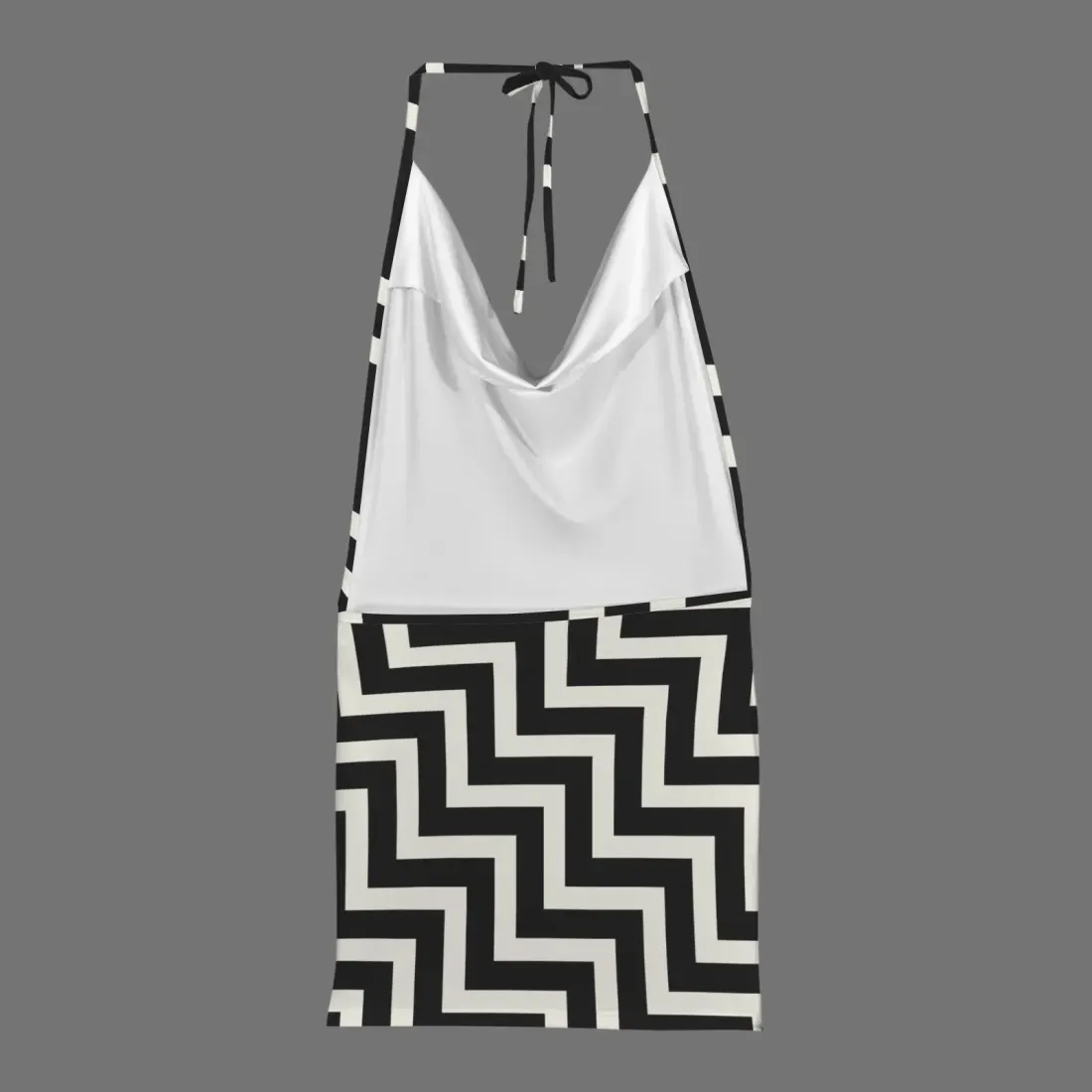 Backless String Halterneck Drop Neck Bodycon Dress — photo 5