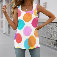 Women's Square Neck Sleeveless Top thumbnail 1