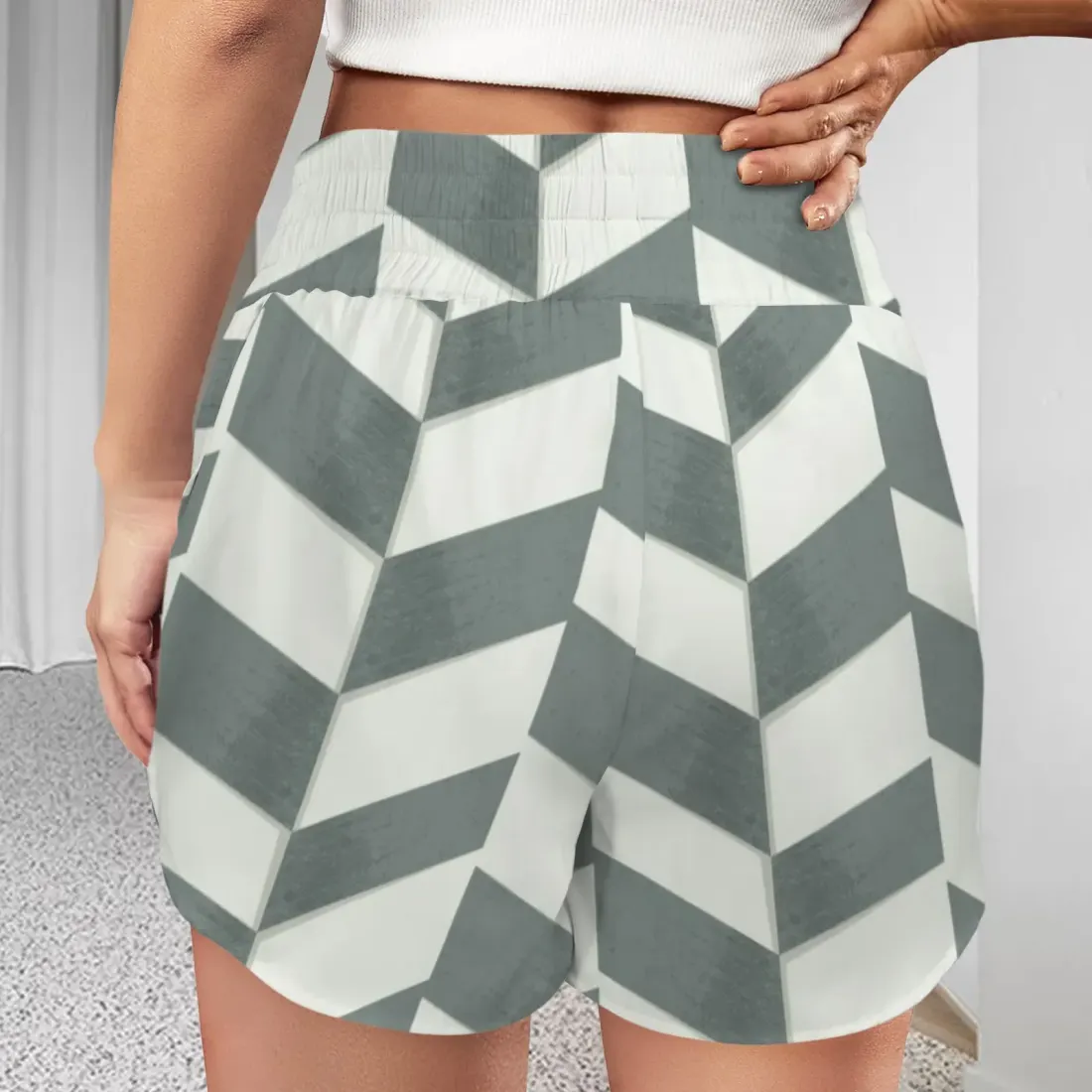 Elastic Waist Double Layered Active Shorts — photo 3