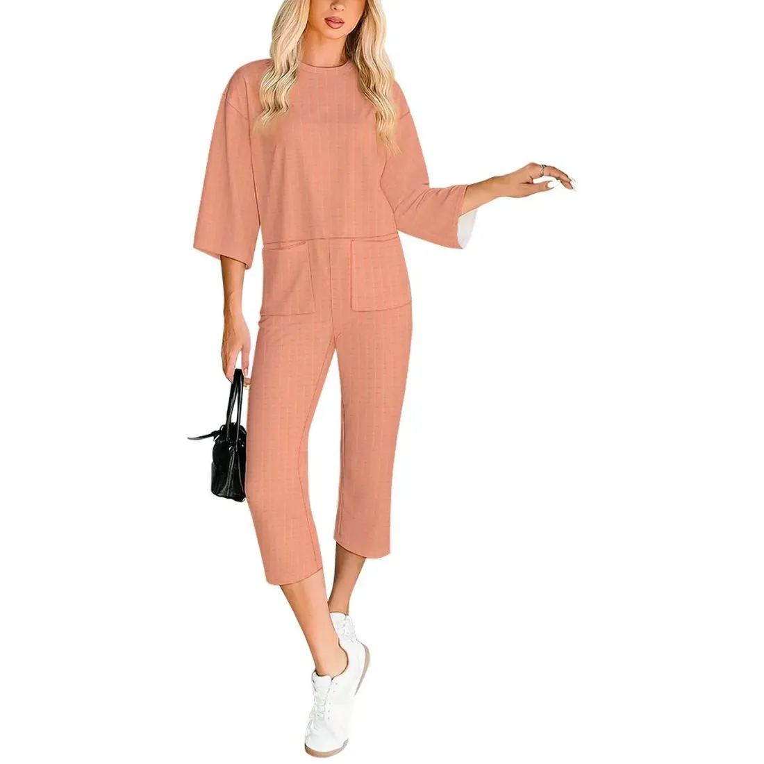 3/4 Sleeve Jumpsuit