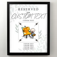 Personalised Reserved For Photo Frame, Custom Engraved Black Keepsake, Wedding Memorial Decor thumbnail 2
