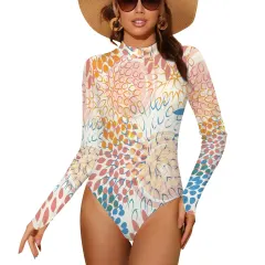 Backless Long Sleeve One-Piece Swimsuit (Model S60) thumbnail 2
