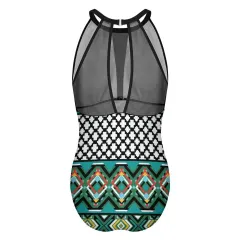 Women's Plunge Mesh Ruched Swimsuit thumbnail 3