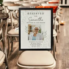 Personalised Reserved For Photo Frame, Custom Engraved Black Keepsake, Wedding Memorial Decor thumbnail 3