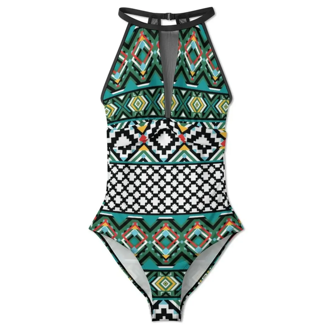 Women's Plunge Mesh Ruched Swimsuit — photo 5