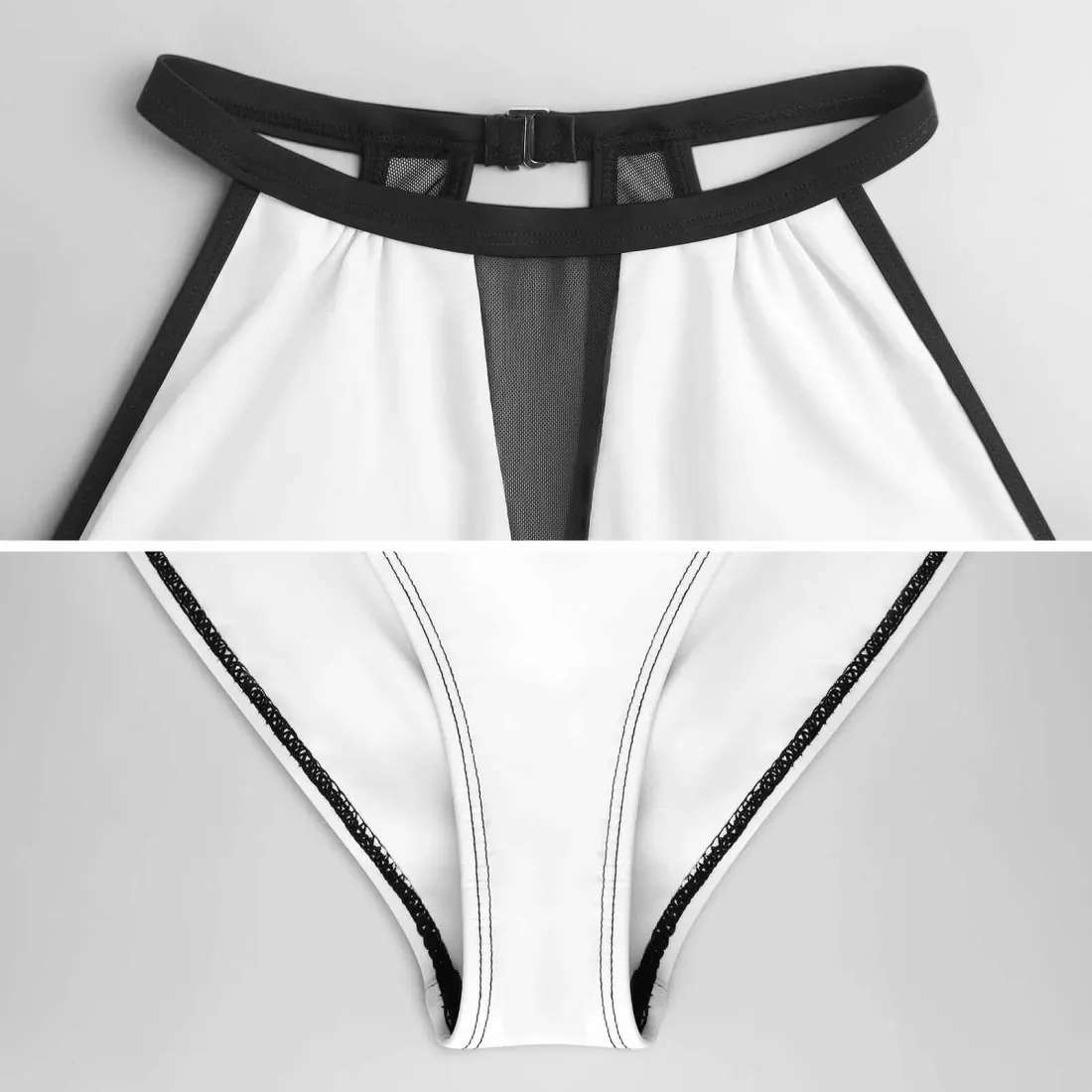 Women's Plunge Mesh Ruched Swimsuit — photo 6