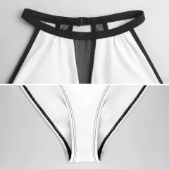 Women's Plunge Mesh Ruched Swimsuit thumbnail 6