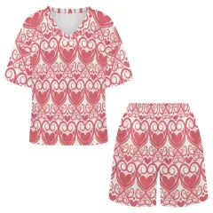 Women's V-Neck Short Sleeve Pajama Set thumbnail 2