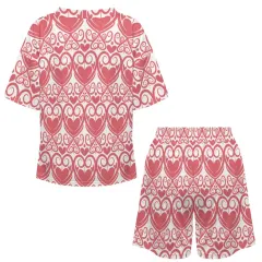 Women's V-Neck Short Sleeve Pajama Set thumbnail 3
