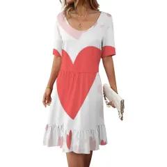 Short Sleeve Ruffle Hem Dress thumbnail 2