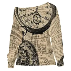 Woman's Off Shoulder Sweatshirt thumbnail 2
