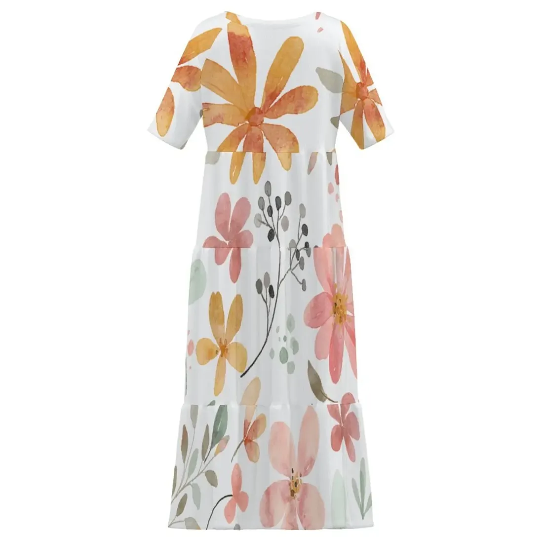 Women's Casual Mid-Sleeve Ruffle Dress — photo 3