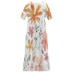 Women's Casual Mid-Sleeve Ruffle Dress thumbnail 3