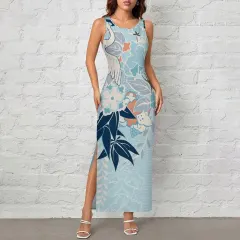 Sleeveless Bodycon Side Slit Long Dress thumbnail 1