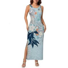 Sleeveless Bodycon Side Slit Long Dress thumbnail 2