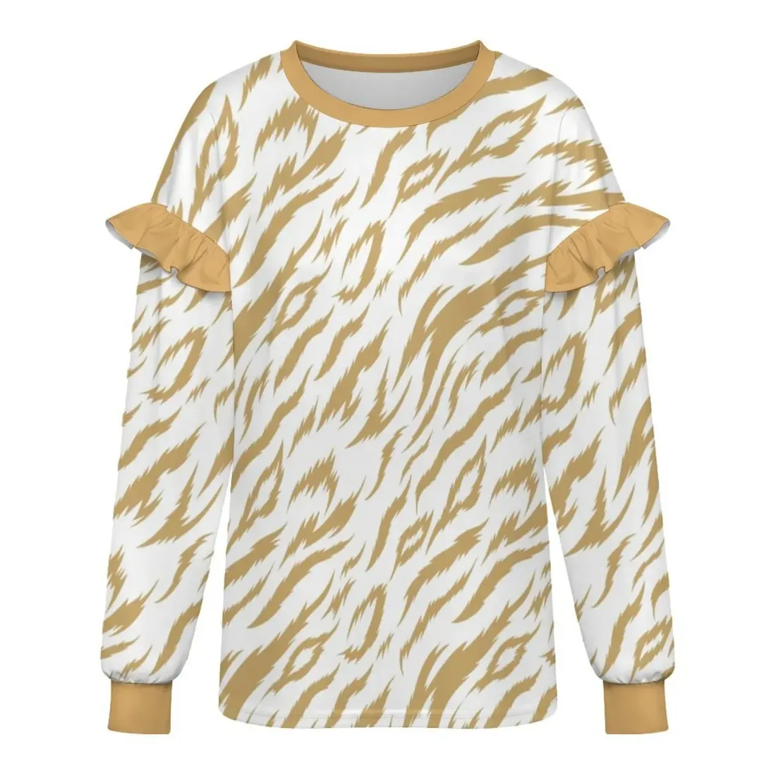 Women's Lightweight Ruffle Shoulder Sweatshirt — photo 4