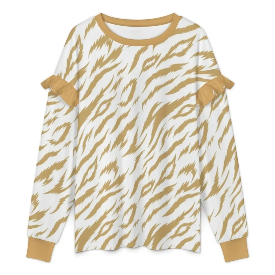 Women's Lightweight Ruffle Shoulder Sweatshirt — photo 5