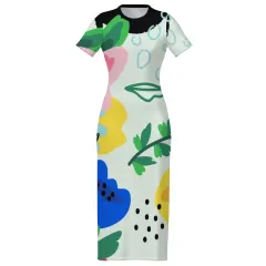 Short Sleeve Bodycon Maxi Dress thumbnail 1