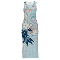 Sleeveless Bodycon Side Slit Long Dress thumbnail 5