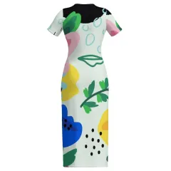 Short Sleeve Bodycon Maxi Dress thumbnail 2