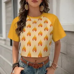 All Over Print Cropped Shirt thumbnail 1