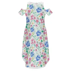 Cold Shoulder Long Split Dress with Pocket thumbnail 2