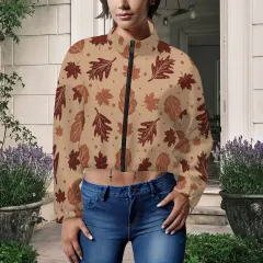 Women's Cropped Fleece Jacket thumbnail 1