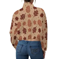 Women's Cropped Fleece Jacket thumbnail 2