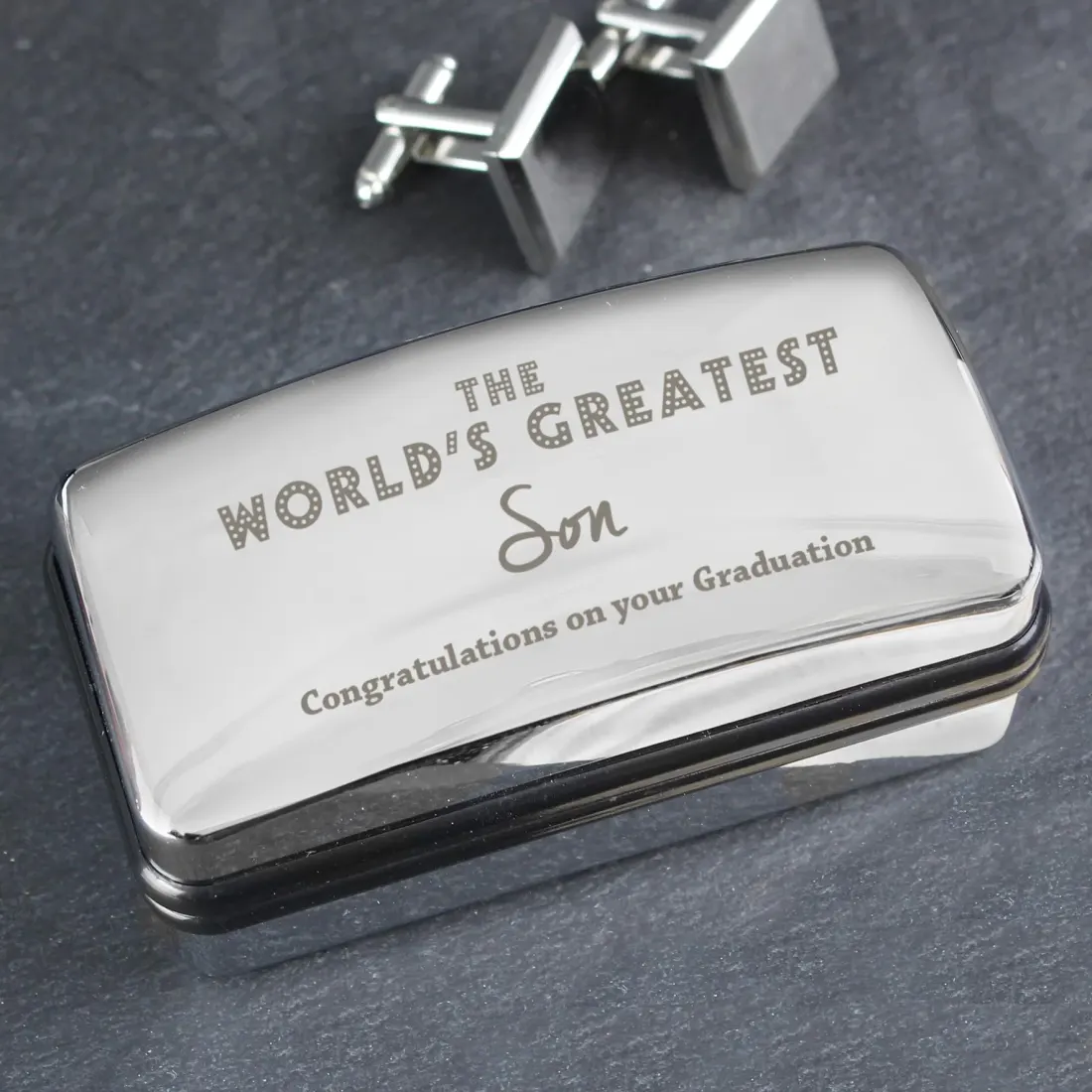Personalised “The World’s Greatest” Cufflink Box, Custom Role and Message Gift for Him — photo 5