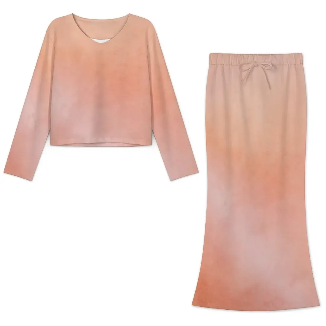 Women's Long Sleeve Top & Skirt Set — photo 2