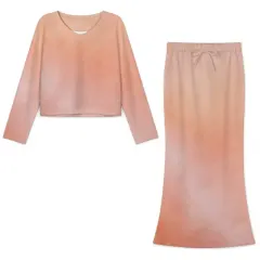 Women's Long Sleeve Top & Skirt Set thumbnail 2