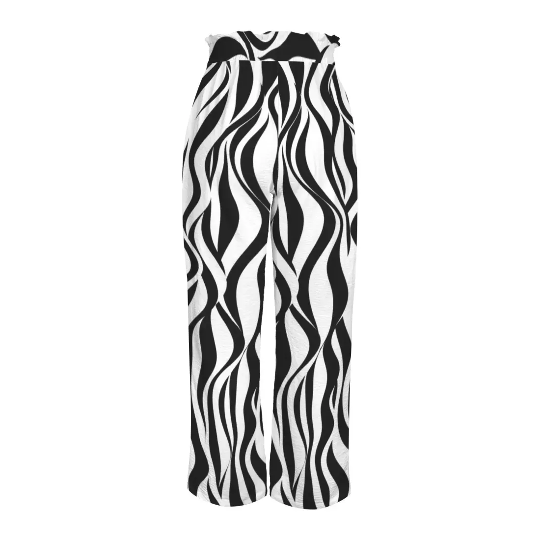 All Over Print Wide Leg Pants with Belt — photo 5