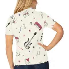Women's All Over Print Polo Shirt (ModelT55) thumbnail 2