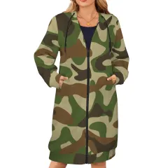 Women's Long Hooded Coat (Model H72) thumbnail 2
