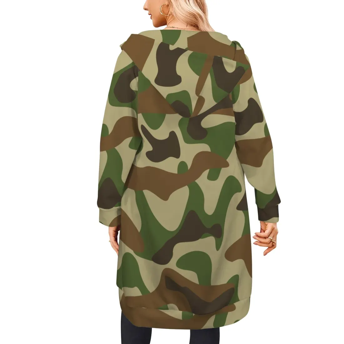 Women's Long Hooded Coat (Model H72) — photo 3