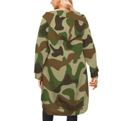 Women's Long Hooded Coat (Model H72) thumbnail 3