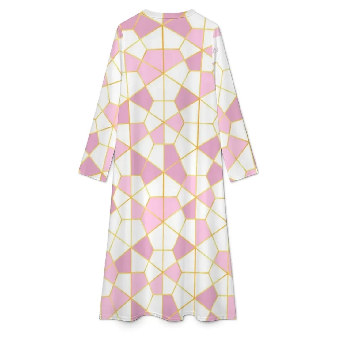 Women's V-Neck Long Sleeve Midi Dress — photo 3