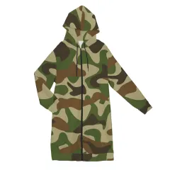 Women's Long Hooded Coat (Model H72) thumbnail 4