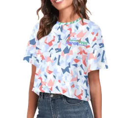 Women's Cropped T-shirt (Model T80) thumbnail 2