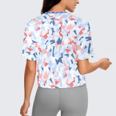 Women's Cropped T-shirt (Model T80) thumbnail 3