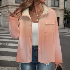 Women's Stand Collar Fleece Jacket thumbnail 1