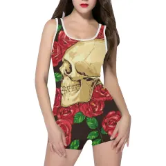 Women's One Piece Boyleg Swimsuit (Model S03) thumbnail 1