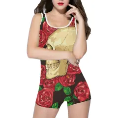 Women's One Piece Boyleg Swimsuit (Model S03) thumbnail 2