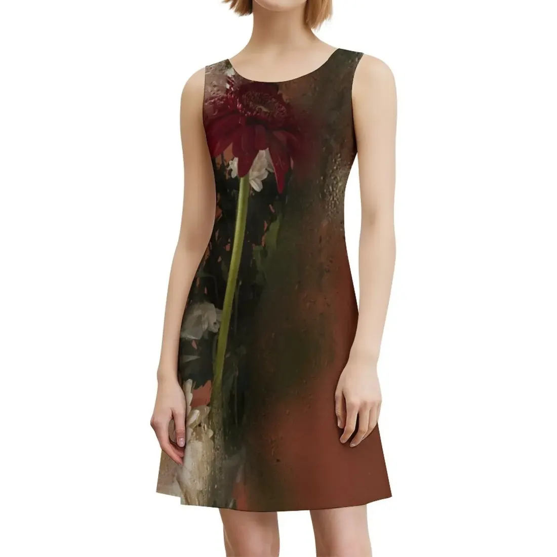 All Over Print Sleeveless Dress
