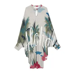 Oversize Batwing Sleeves Shape Dress thumbnail 2