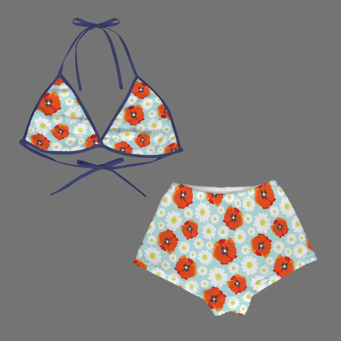 Women's Bikini Top & Shorts Pajama Set (Model Sets 28) — photo 4