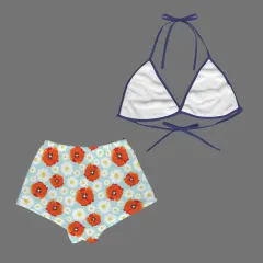Women's Bikini Top & Shorts Pajama Set (Model Sets 28) thumbnail 5