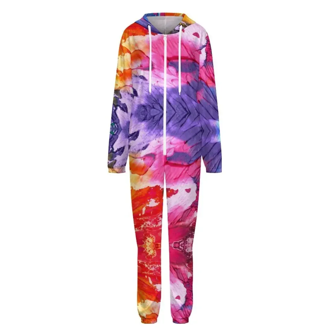 One-Piece Zip-Up Hooded Loungewear — photo 2
