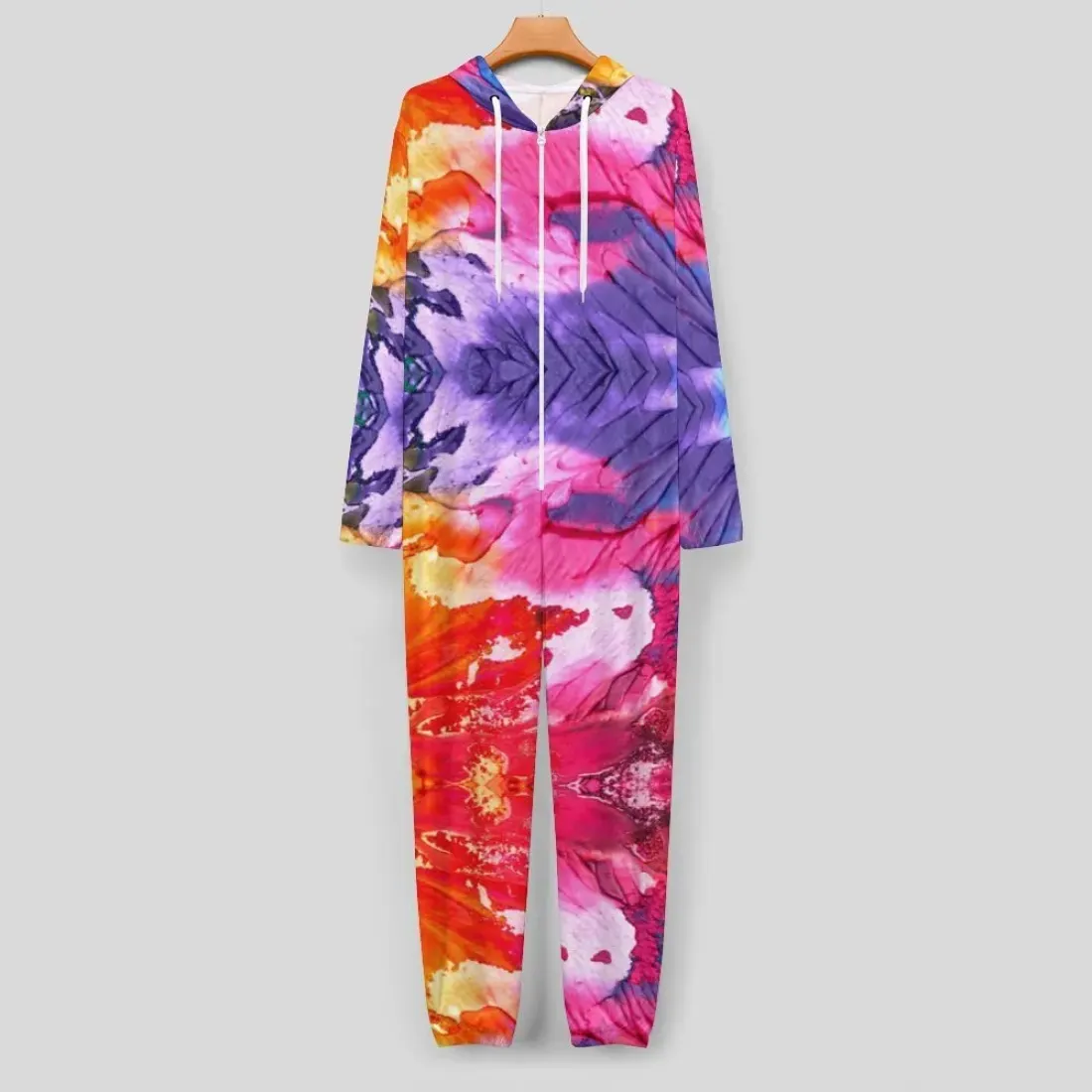 One-Piece Zip-Up Hooded Loungewear — photo 4