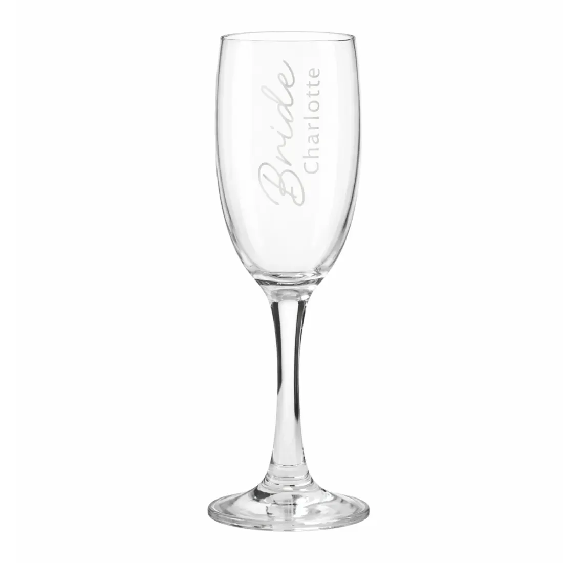 Personalised Bride Elegant Flute Glass, Custom Name Wedding Champagne Toast Keepsake — photo 5